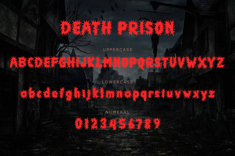 Death Prison Font Prasetya Letter 