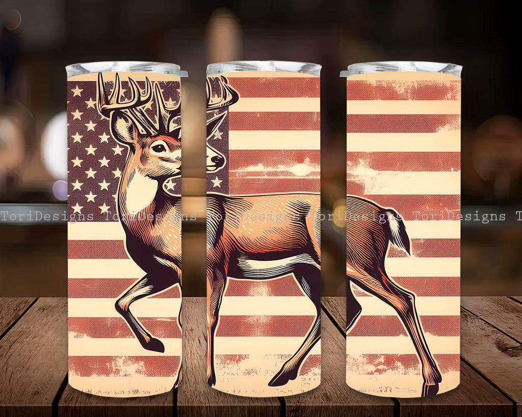 Deer 20 oz Skinny Tumbler Sublimation Design Digital Download PNG, Deer ...