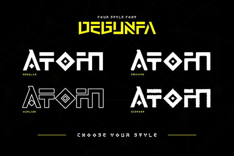 Degunfa - Futuristic Tech Font Font twinletter 