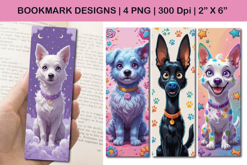 dog bookmark design, puppy bookmark design - So Fontsy