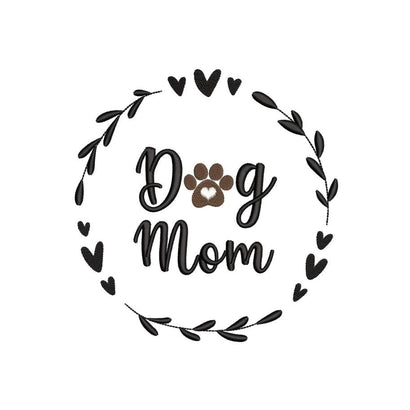 Dog Mom Embroidery Design, 3 sizes, Instant Download Embroidery/Applique DESIGNS Nino Nadaraia 
