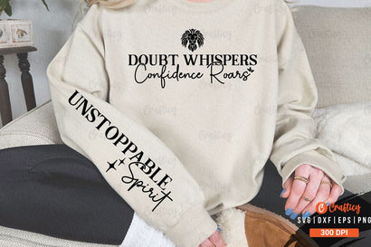 Doubt whispers confidence roars Sleeve SVG Design SVG Designangry 