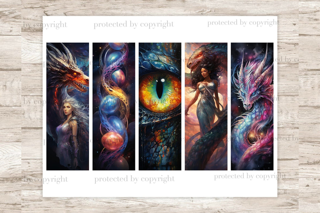 Dragon Bookmarks Printable | Magical Printable - So Fontsy