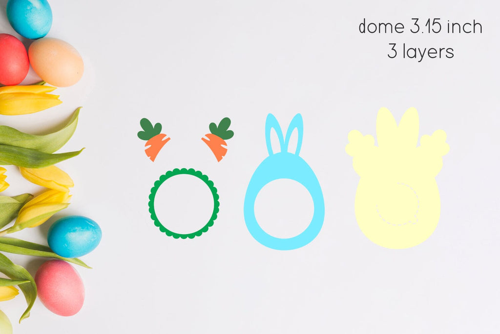 Easter bunny candy dome, Candy holder svg template - So Fontsy
