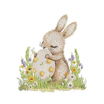 Easter Bunny Embroidery Design, 3 sizes, Instant Download Embroidery/Applique DESIGNS Nino Nadaraia 
