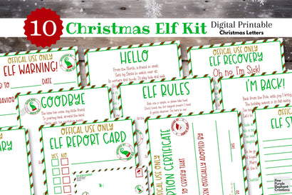 Elf Activity Letter Bundle Kit | Christmas Printable Digital Pattern Fine Purple Elephant Creations 