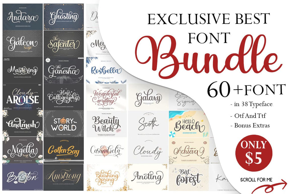 Exlusive Best Font Bundle - So Fontsy