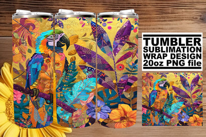 Exotic Bird Haven Tumbler Design - 20oz Sublimation Sublimation afrosvg 