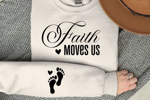 Faith Moves Us Sleeve SVG Design, Christian Sleeve SVG, Faith SVG Design, Jesus Sleeve SVG SVG Regulrcrative 