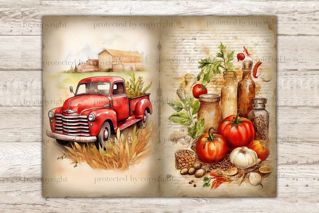 Farm Junk Journal Pages | Countryside Printable - So Fontsy