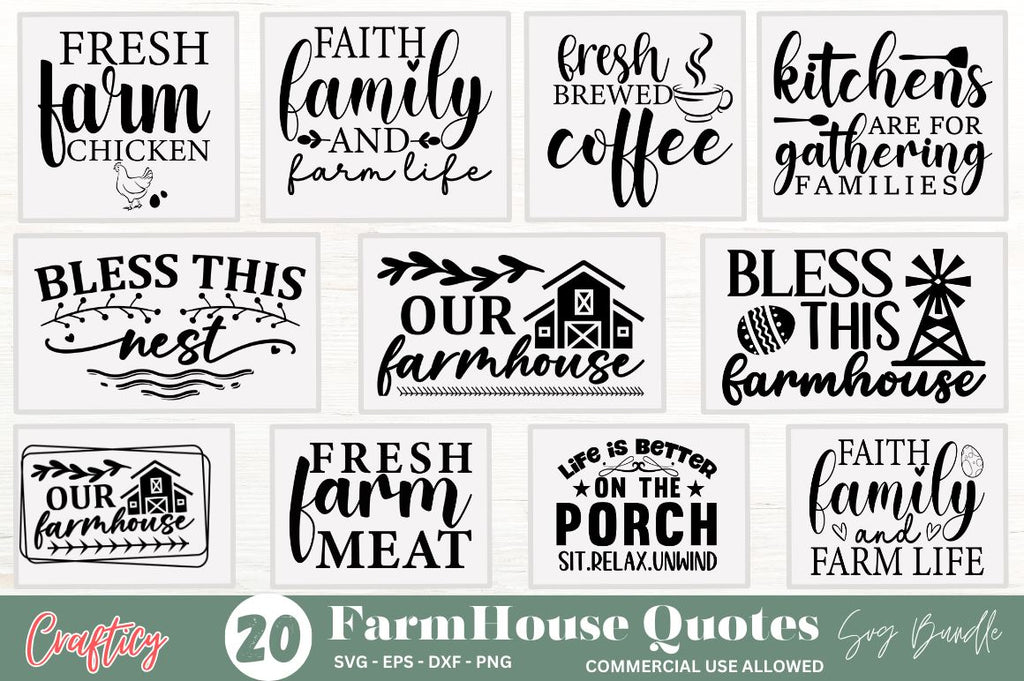 Farmhouse SVG Bundle - So Fontsy