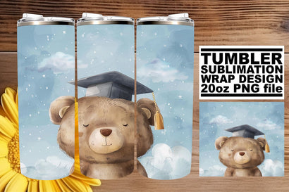 Festive Graduation Cap Animal Tumbler - 20oz Sublimation Design Sublimation afrosvg 