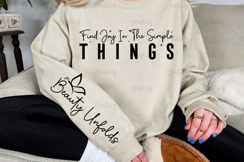 Find Joy in the Simple Things Sleeve SVG Design SVG Designangry 