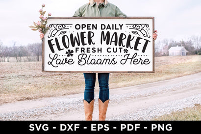 Flower Market - Farmhouse Sign SVG SVG CraftLabSVG 