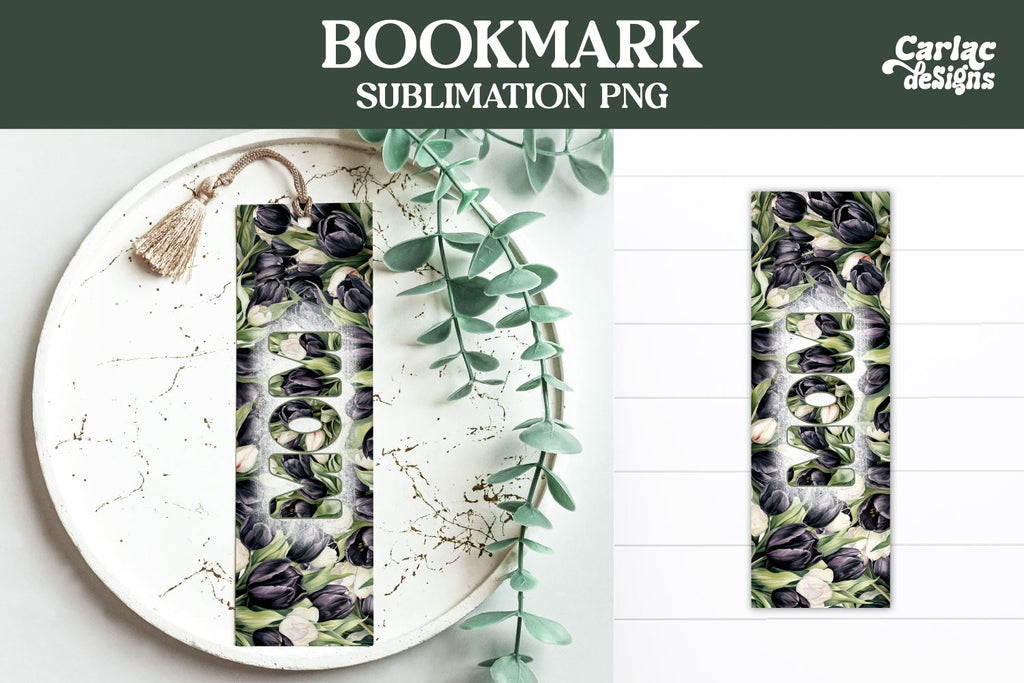 Flowers Bookmark, Printable Bookmark - So Fontsy