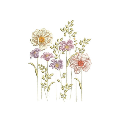 Flowers Machine Embroidery Design, 4 sizes, Instant Download Embroidery/Applique DESIGNS Nino Nadaraia 