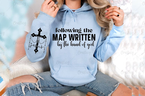 Following the map written by the hand Sleeve SVG Design SVG Designangry 