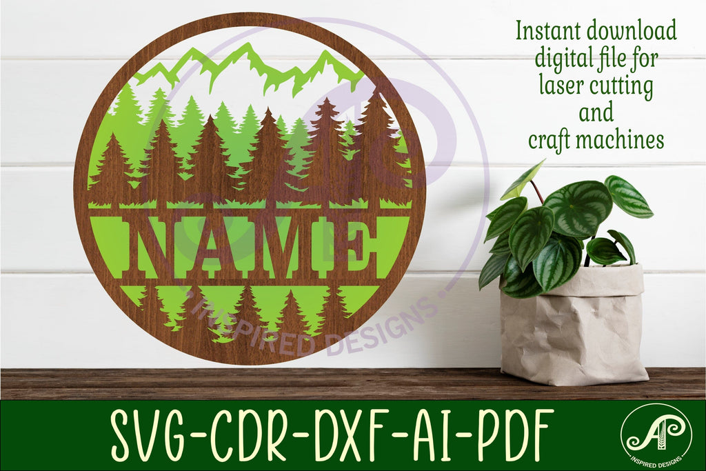 Personalized Forest 3d Name Sign