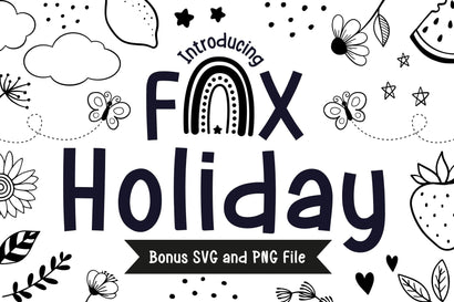 Fox Holiday Font Font Fox7 By Rattana 