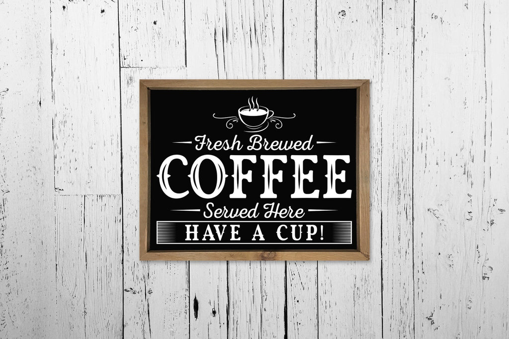 Fresh Brewed Coffee Svg, Vintage Coffee Sign Svg - So Fontsy