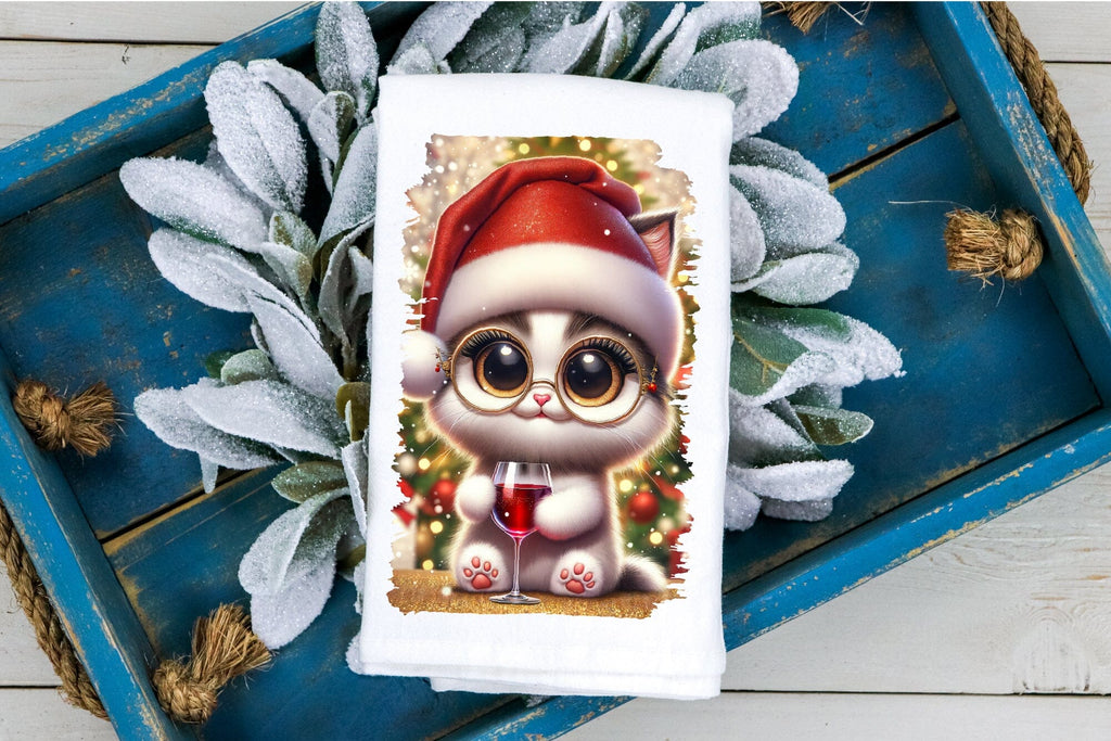 Funny Christmas Dish Towel Sublimation Design PNG Reindeer