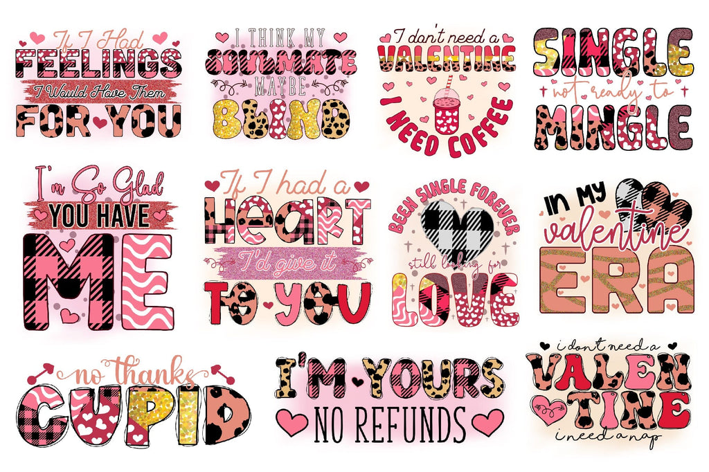 Funny Valentines Day Sublimation Bundle - So Fontsy