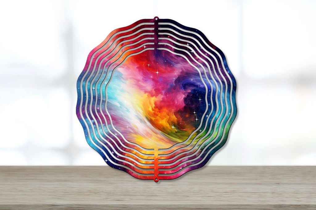 Galaxy Rainbow Wind Spinner Sublimation Designs Bundle - So Fontsy