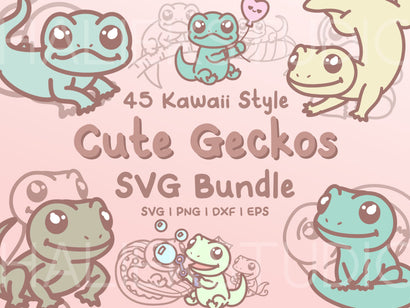 Geckos SVG Design Set SVG HalieKStudio 