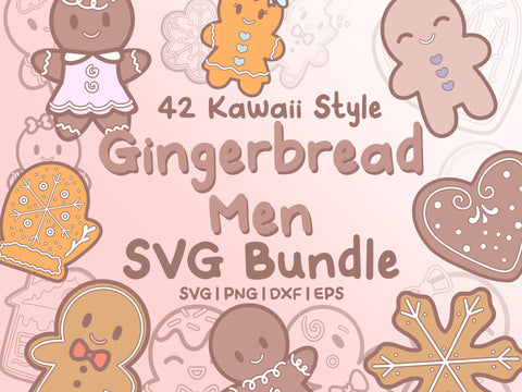 Gingerbread Men SVG Design Set SVG HalieKStudio