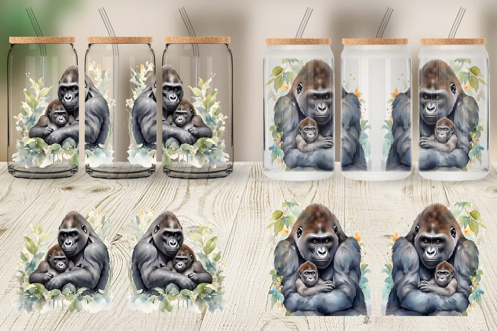 Glass Can Mothers Day Gorilla - So Fontsy