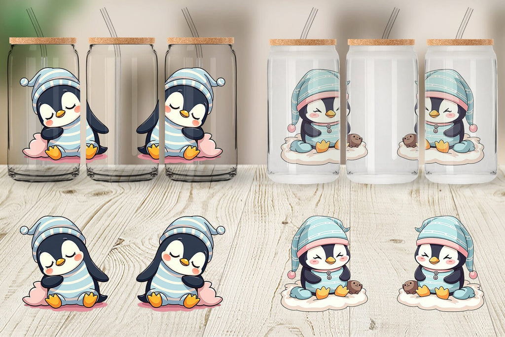 Glass Can Sleepy Penguin - So Fontsy