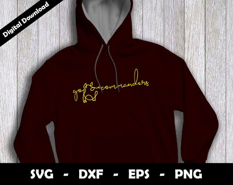 Go Commanders SVG Cut File, Commanders One line drawing SVG Design, Commanders Football Mascot SVG Arthur Arellano