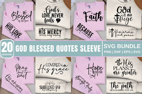 God blessed quotes Sleeve SVG Design SVG Regulrcrative