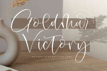 Goldmar Victory - Modern Handwritten Font Font Letterena Studios 