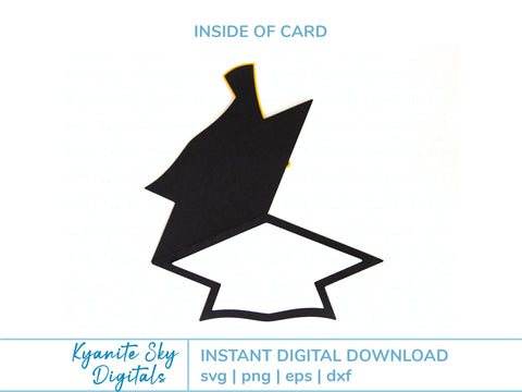 Graduation Card SVG grad cap tassel shape card SVG Kyanite Sky Digitals 