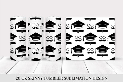 Graduation Hats Skinny Tumbler Wrap Sublimation Design Sublimation LaBelezoka 