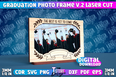 Graduation Photo Frame Laser Cut Bundle | Senior 2024 3d Photo Frame | Class of 2024 Laser Design SVG The T Store Design