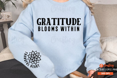 Gratitude Blooms Within Sleeve SVG Design SVG Designangry 