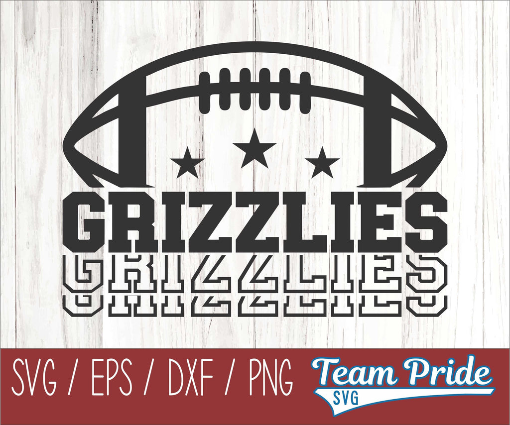 Grizzly Football SVG Digital Download Printable - SVG, EPS, DXF, PNG ...