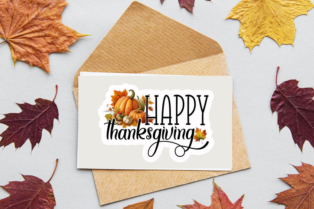 Happy thanksgiving Sticker Design - So Fontsy