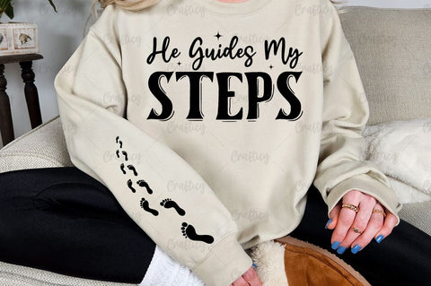 He guides my steps Sleeve SVG Design SVG Designangry 