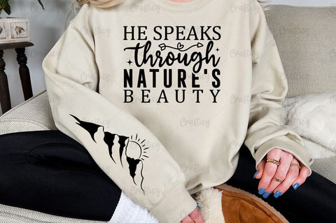 He speaks through natures beauty Sleeve SVG Design SVG Designangry 