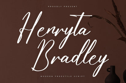 Henryta Bradley - Modern Freestyle Script Font Letterena Studios 
