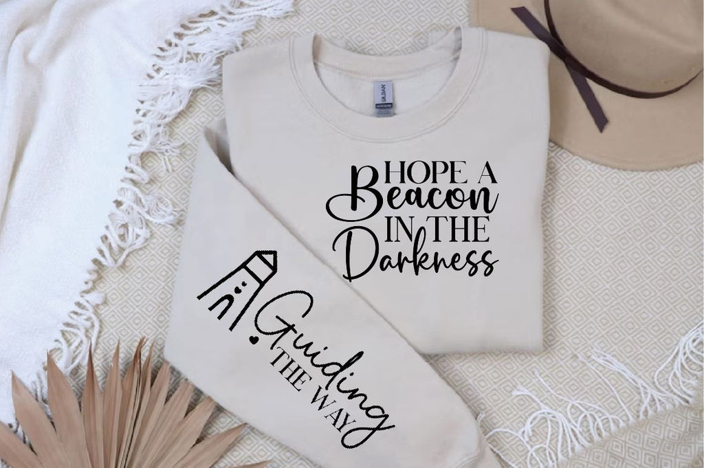 Hope a Beacon in the Darkness Sleeve SVG Design, Christian Sleeve SVG ...