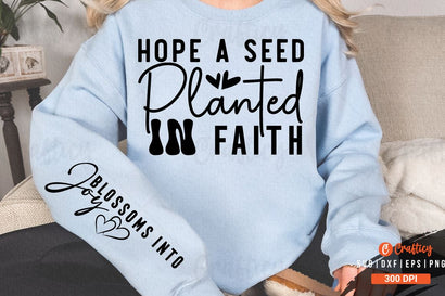 Hope a Seed Planted in Faith Sleeve SVG Design SVG Designangry 