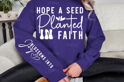Hope a Seed Planted in Faith Sleeve SVG Design SVG Designangry 