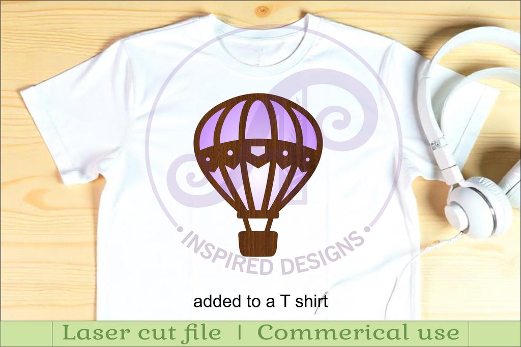Hot air balloon laser cut outs SVG file set 2 - So Fontsy