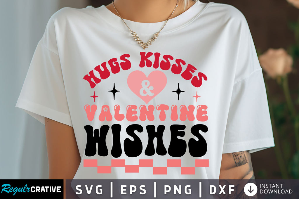 Hugs Kisses And Valentine Wishes Svg Design So Fontsy 2983