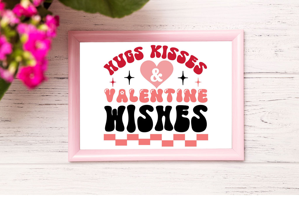 Hugs Kisses And Valentine Wishes Svg Design So Fontsy