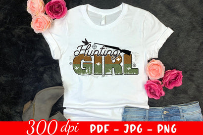 Hunting Girl PNG Sublimation Design Sublimation CraftLabSVG 